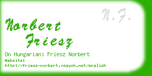 norbert friesz business card